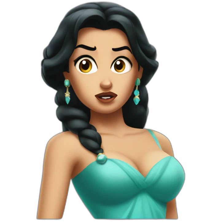 Princess Jasmine angry emoji