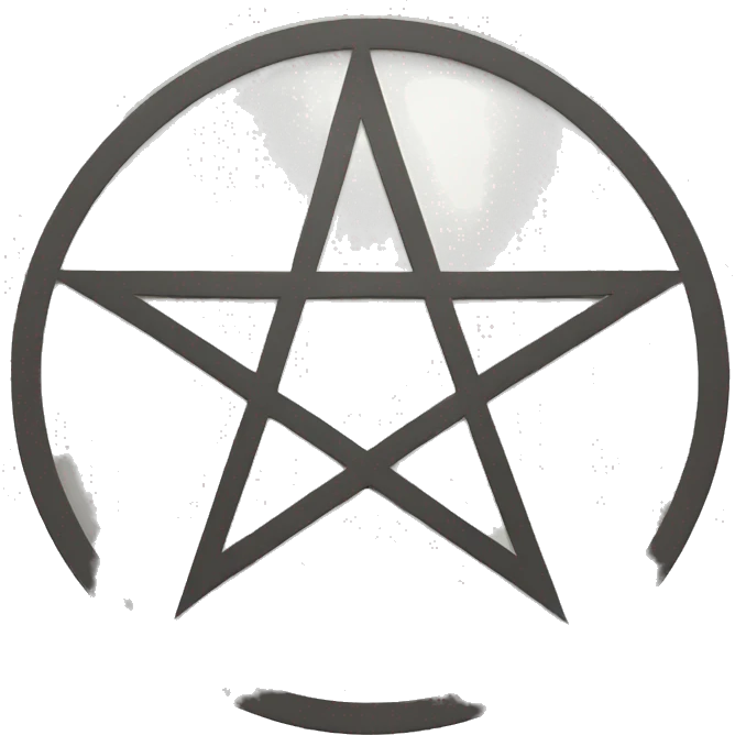 Pentagram in circle emoji