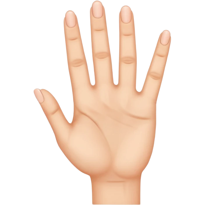 hand showing 4 fingers emoji