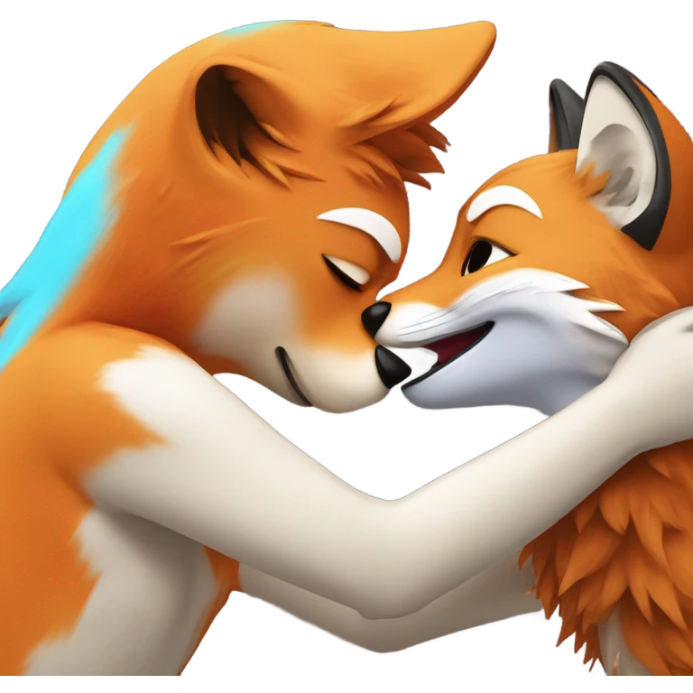 Car fax fox kissing another fox emoji