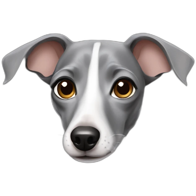 full grey Italian greyhound emoji emoji
