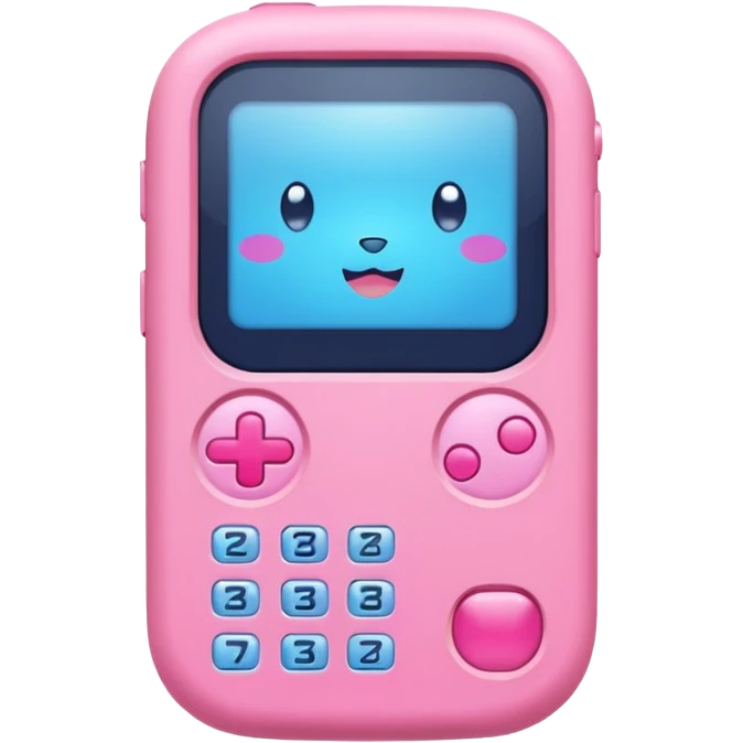 Tamagotchi ios app skeuomorphic, pink emoji
