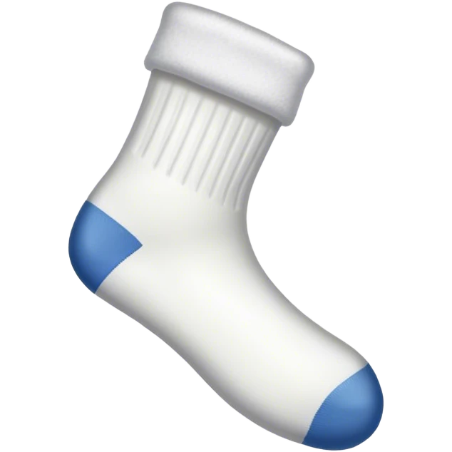 A dirty white sock emoji