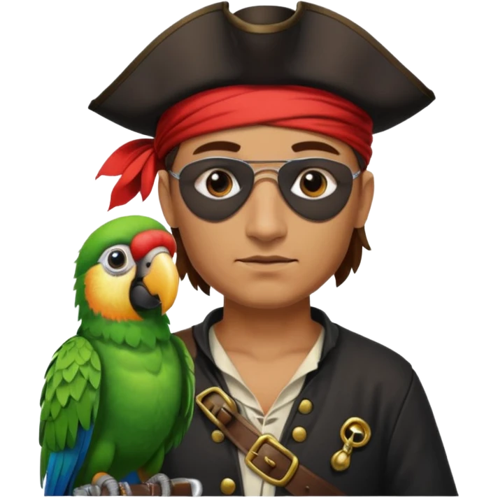 pirate and parrot emoji