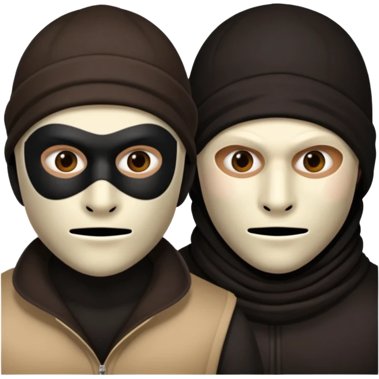 two robbers faces emoji