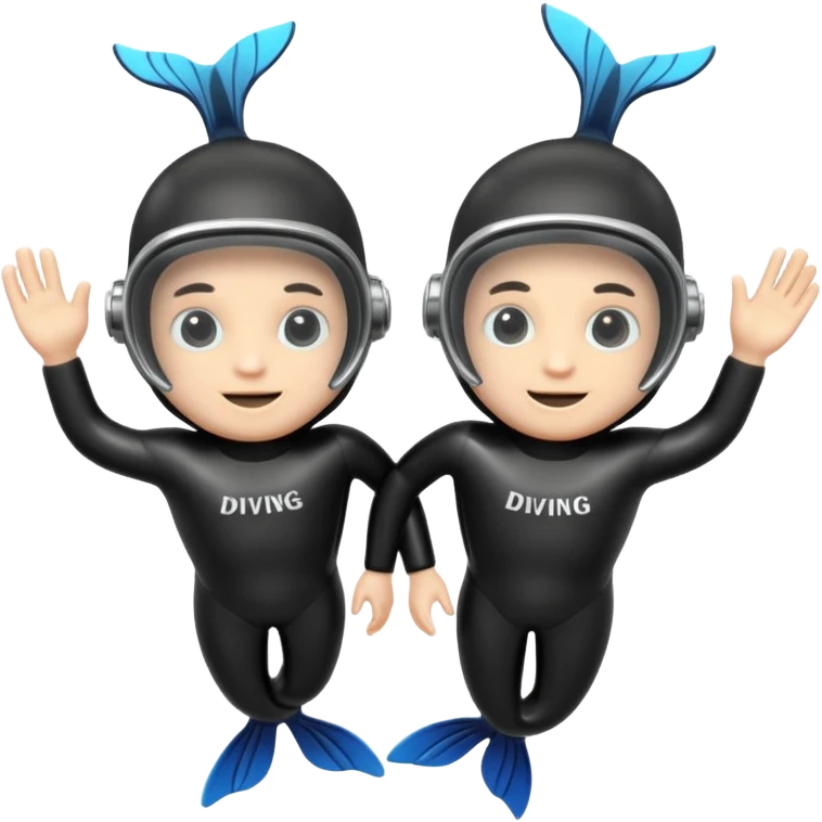 A 3D cartoon pair of diving flippers on a white background, shiny rubber texture, Memoji-style rendering. emoji