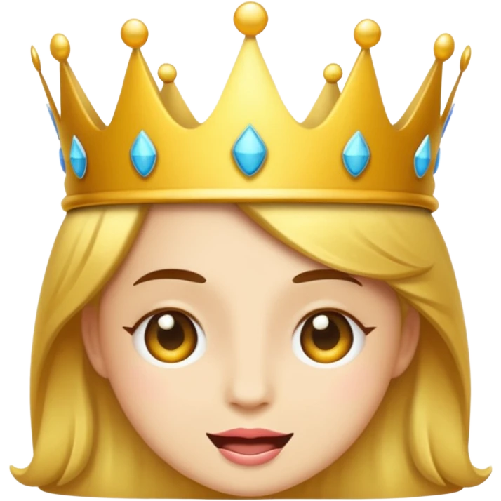 Wink emoji with crown emoji