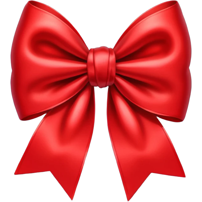 Élégant red bow emoji