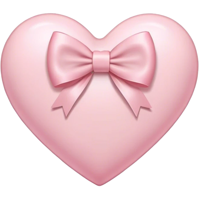 Light pink heart with a light pink bow emoji