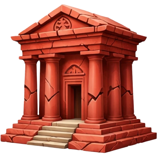 Cracked Temple red emoji