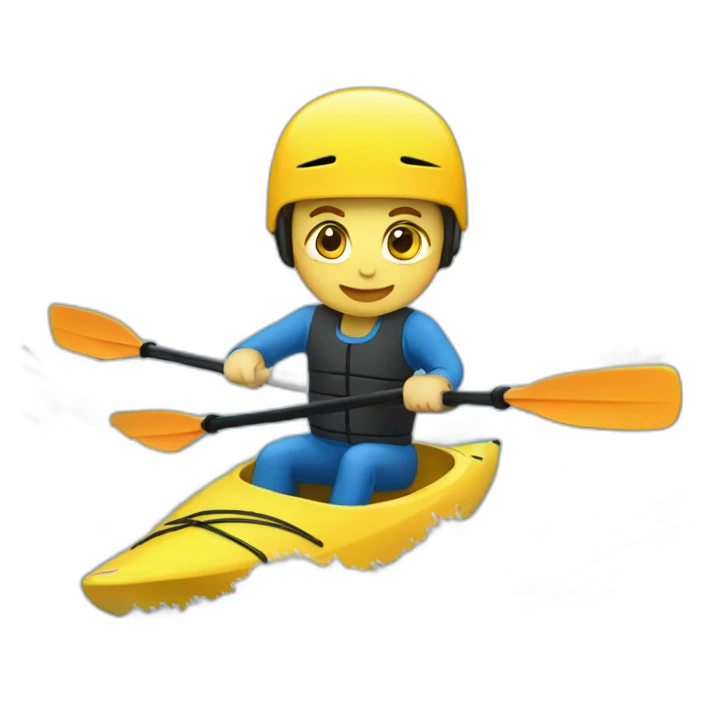 Kayak slalom emoji