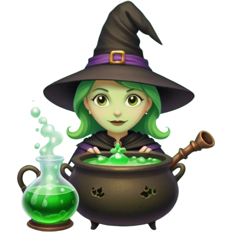 green witch cooking potion emoji