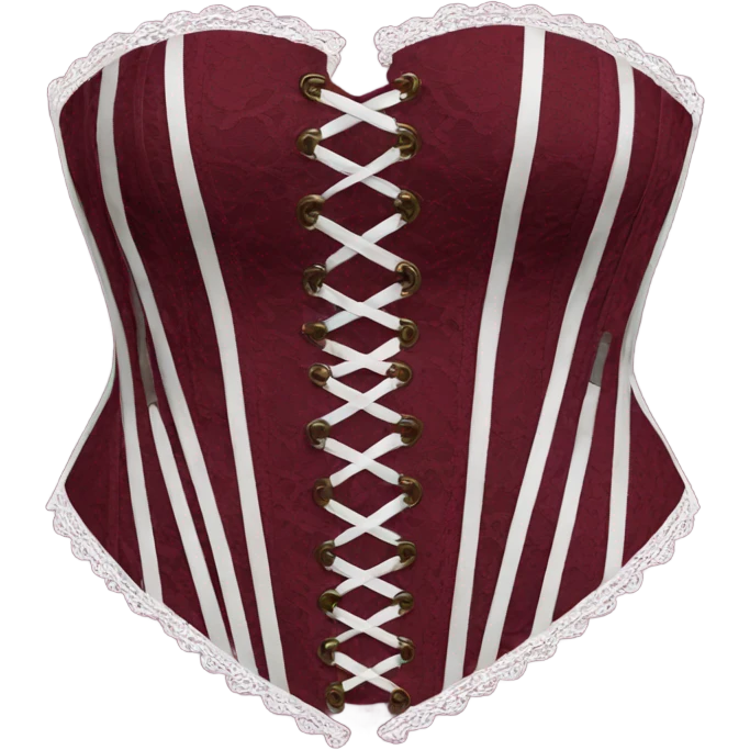 burgundy lace corset emoji