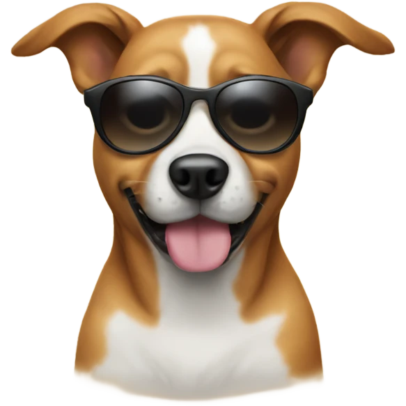 Dog with sunglasses emoji