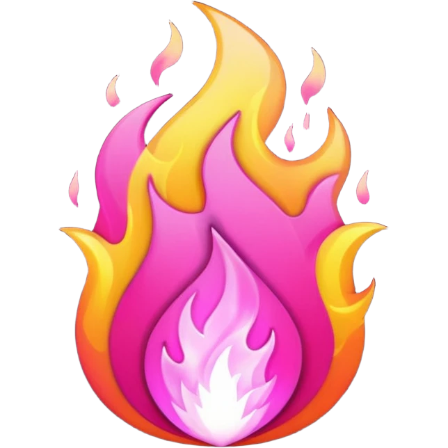 Full Pink flame with no other colours emoji
