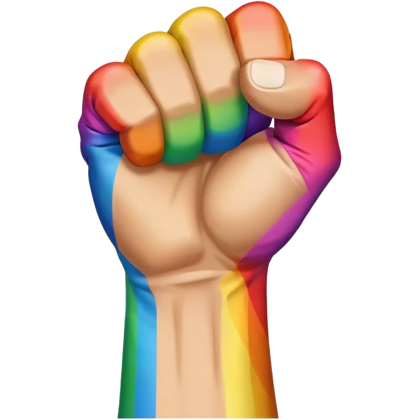 rainbow gay fist emoji