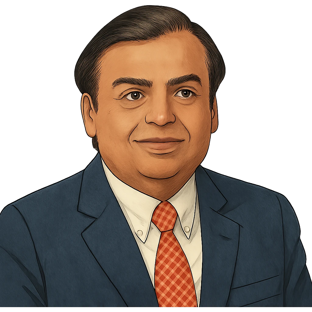 ghibli style portrait of Mukesh Ambani emoji