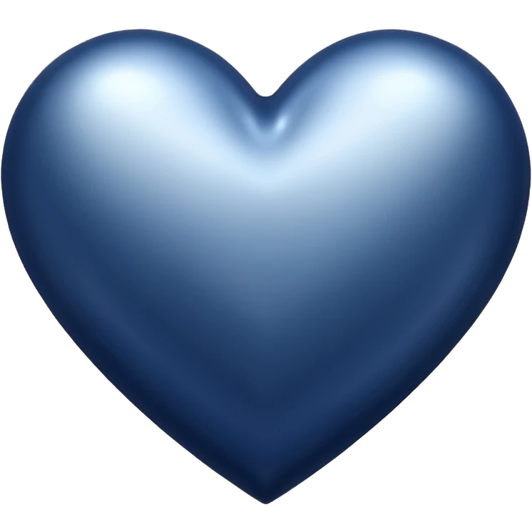 heart with a metallic navy finish emoji