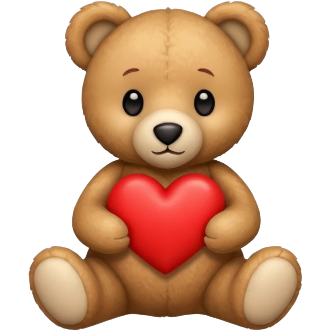 Teddy bear with a heart emoji