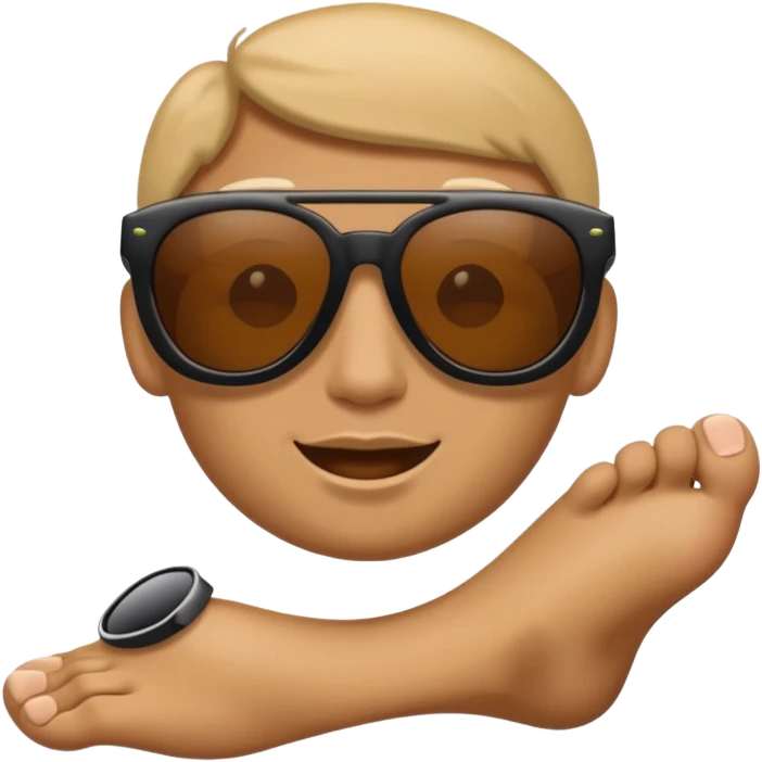 Cool foot with sunglasses emoji