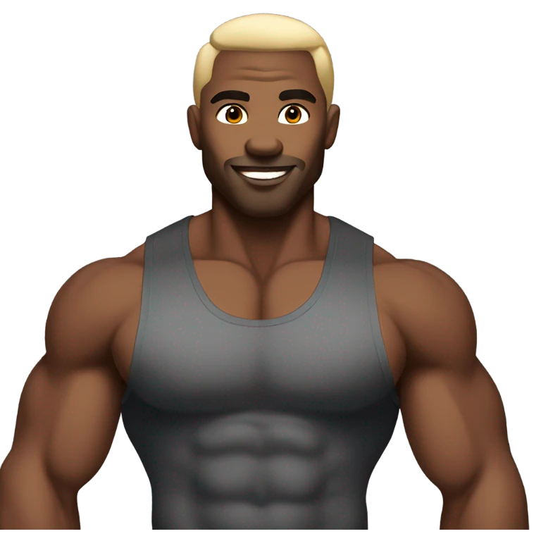 Super handsome stylish muscular jacked black man  emoji