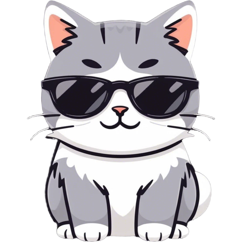Cat with sunglasses emoji