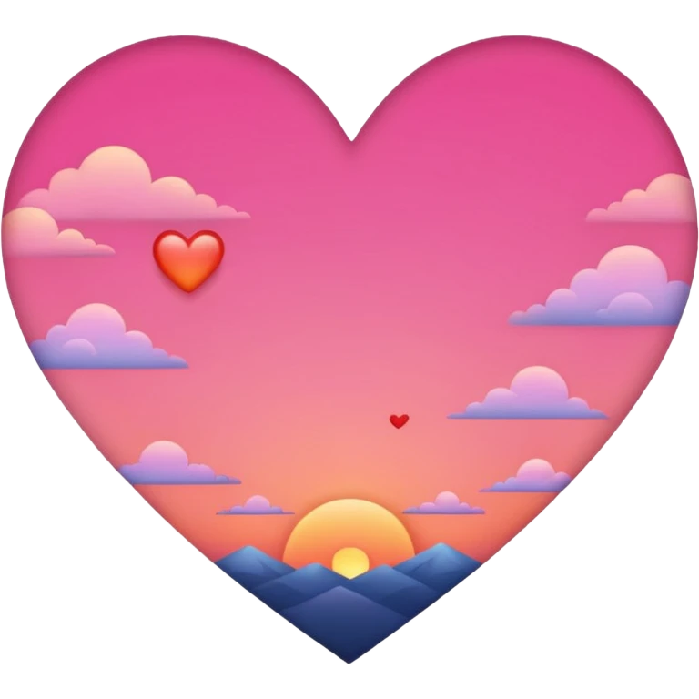 dusk sky heart emoji