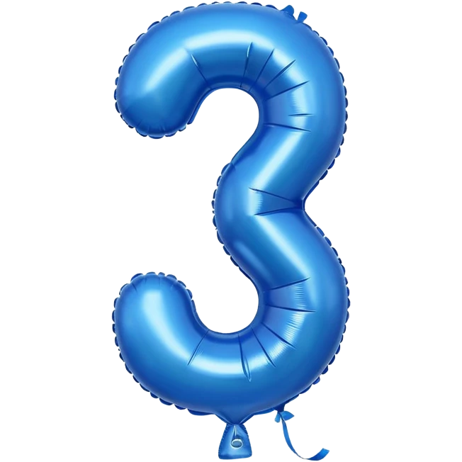 The number 1 in blue balloons emoji
