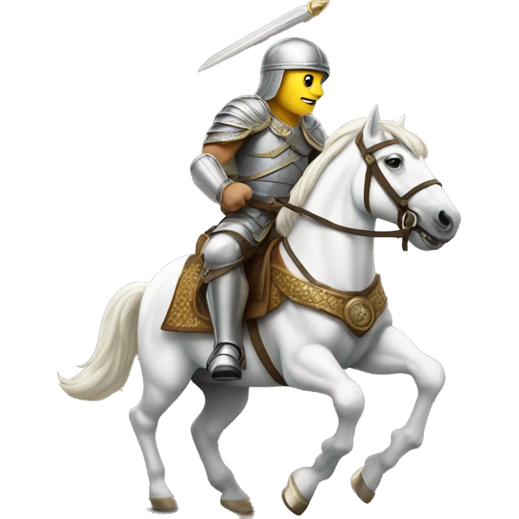 CONQUEROR on white horse emoji