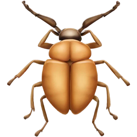 A bug with a butt emoji