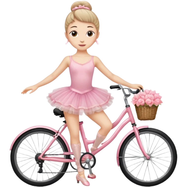 Pretty ballerina on a bicycle emoji