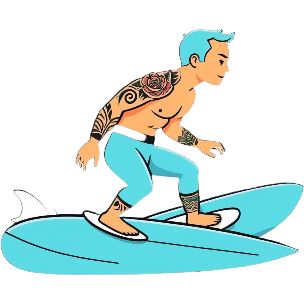 Dad suefing with tattoos emoji
