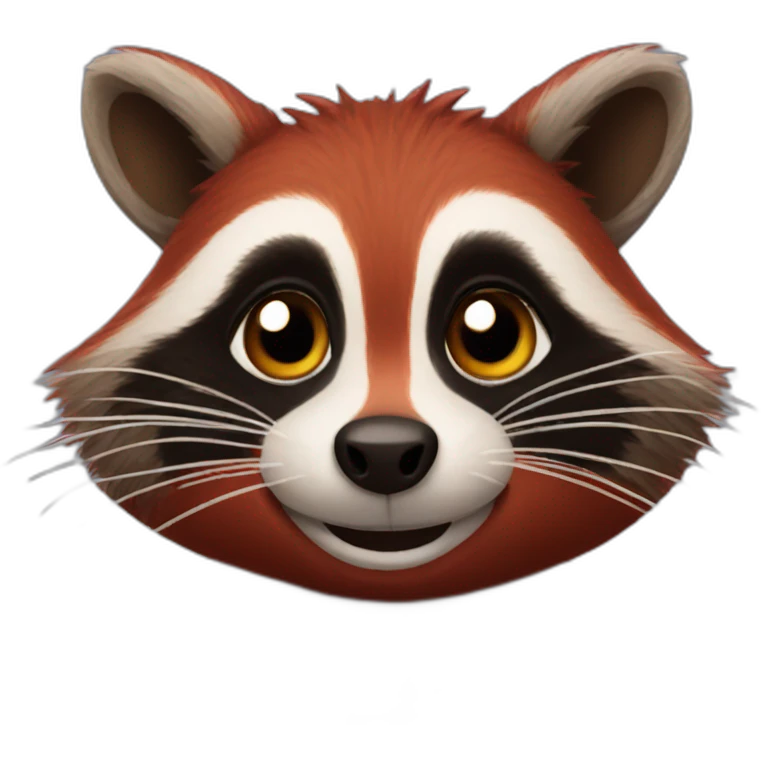 Red raccon emoji