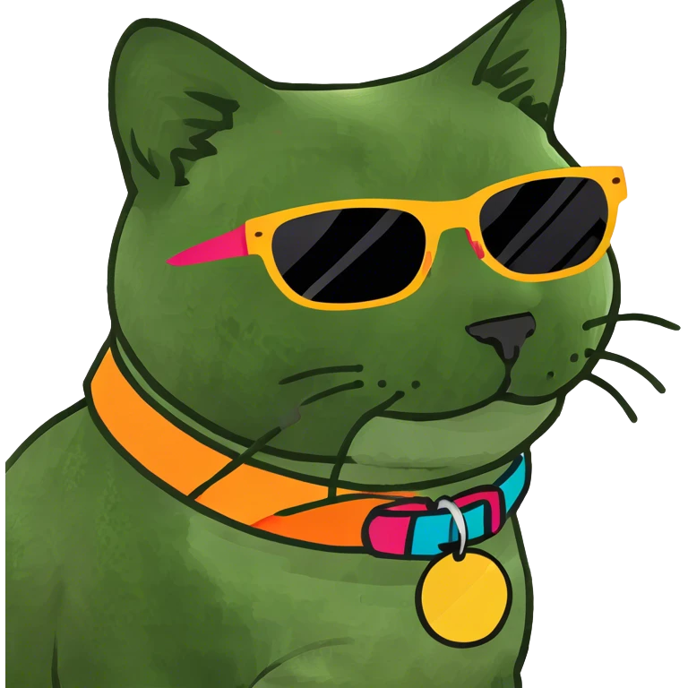 Cat with sunglasses emoji