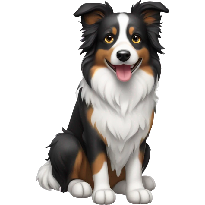 rainbow border collie emoji