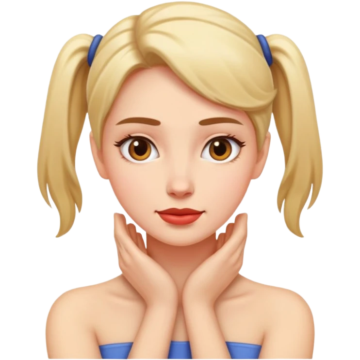 Women hands on neck   emoji