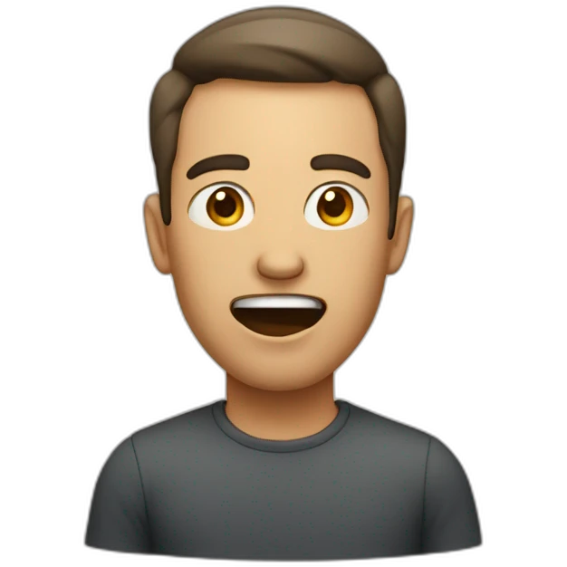 man with large open eyes and open mouth emoji