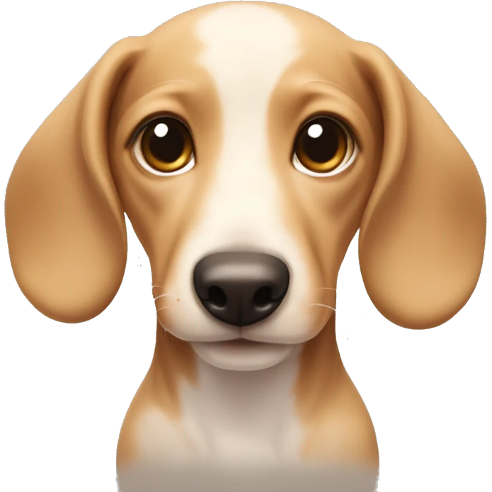 Baby dog, That is cream colored and a dachshund emoji