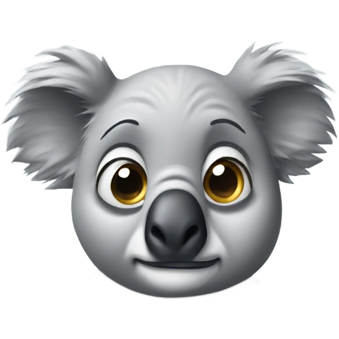 Annoyed koala rolling his eyes emoji