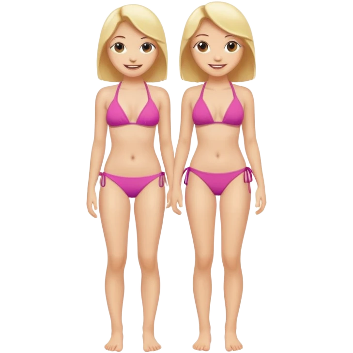 Sexy full body fair girl in bikini emoji