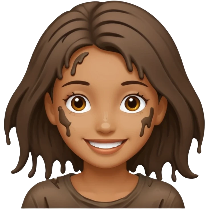 girl with mud on her emoji