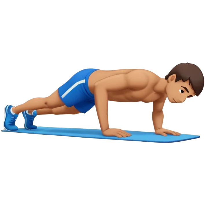 blue shorts plank exercise emoji