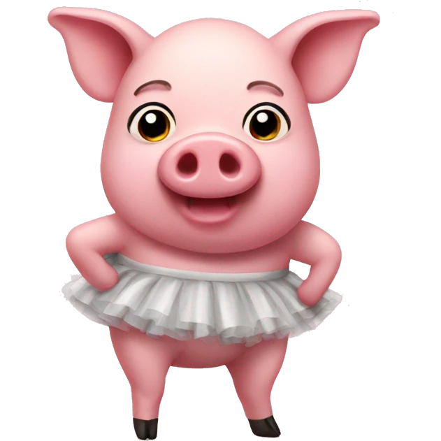 Pig wearing a tutu emoji