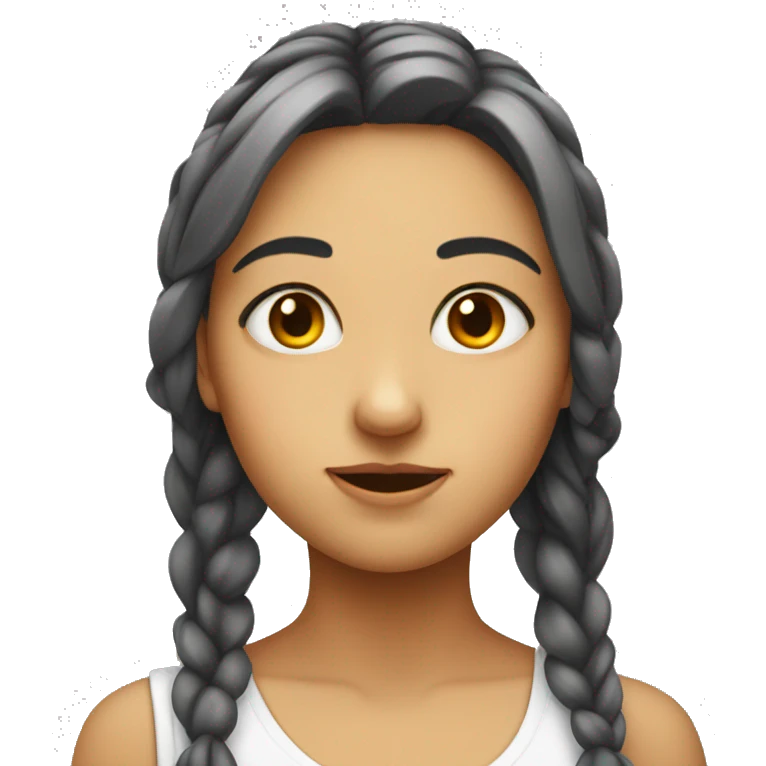 Judging cute female face emoji