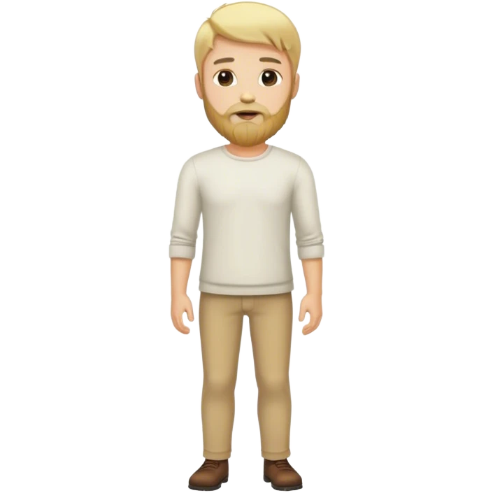 Full body beard man blond man emoji