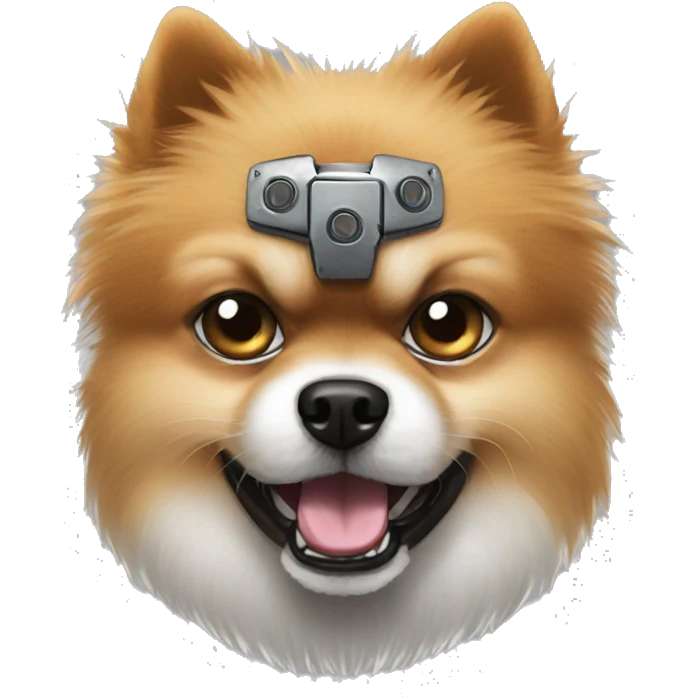 cyborg terminator angry pomeranian emoji
