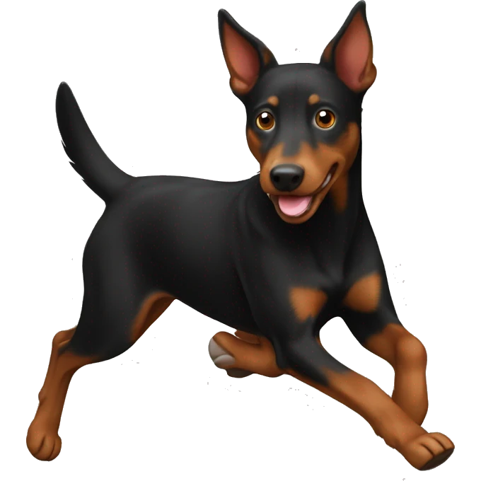 red Australian kelpie running emoji