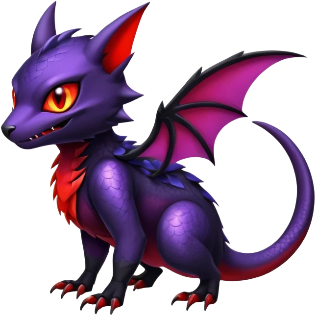Shiny Epic Badass Edgy Dark Noibat-Salandit-Litten-Hybrid emoji