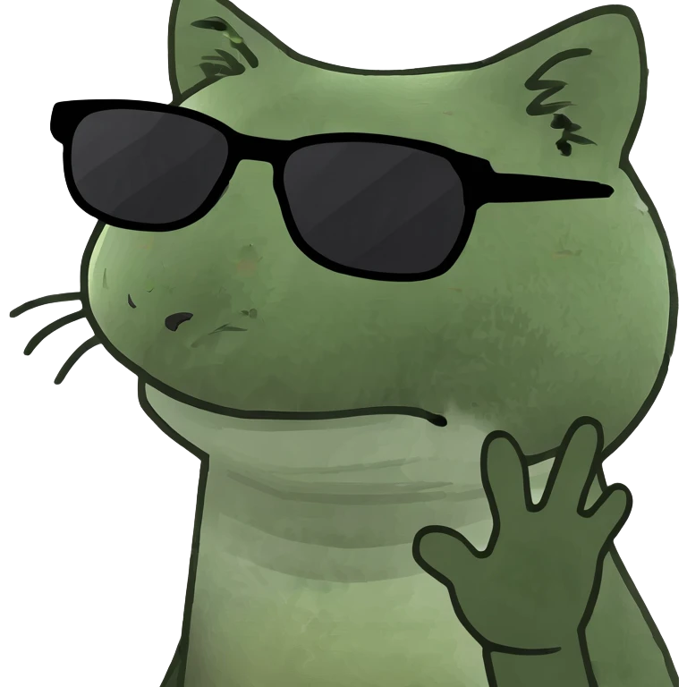Cat with sunglasses emoji