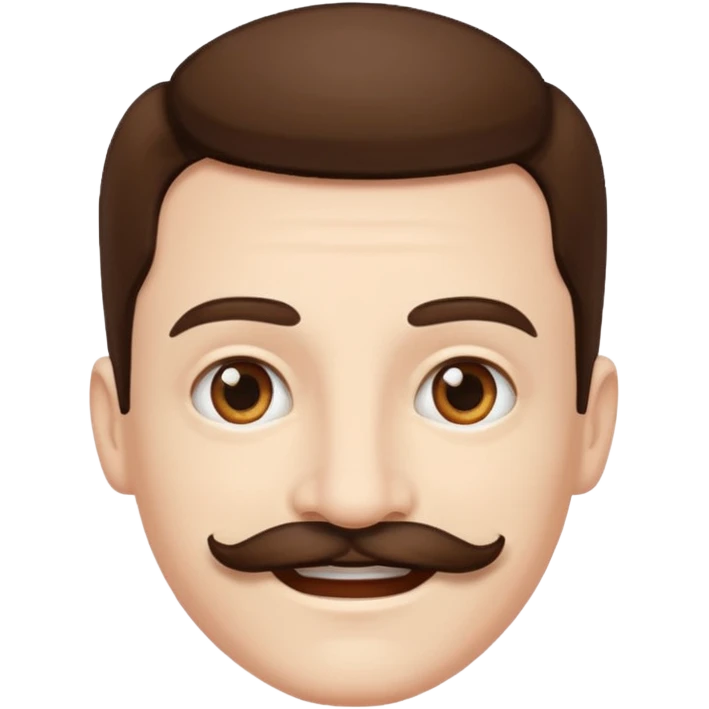 Dumb with moustache emoji